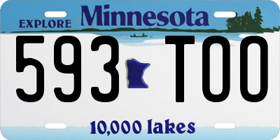 MN license plate 593TOO