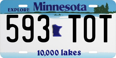 MN license plate 593TOT