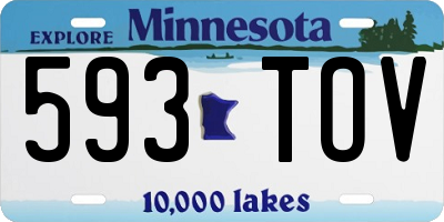 MN license plate 593TOV