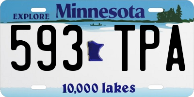 MN license plate 593TPA