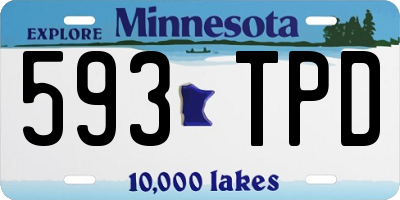 MN license plate 593TPD