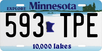 MN license plate 593TPE