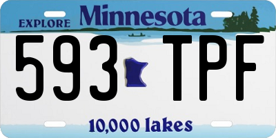 MN license plate 593TPF