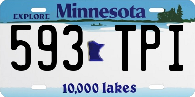 MN license plate 593TPI