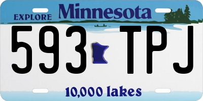 MN license plate 593TPJ