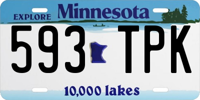 MN license plate 593TPK