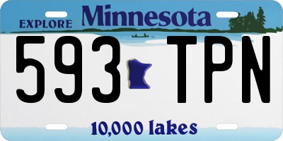 MN license plate 593TPN