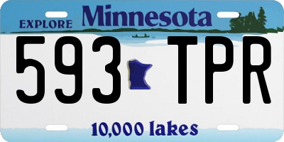 MN license plate 593TPR