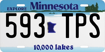 MN license plate 593TPS