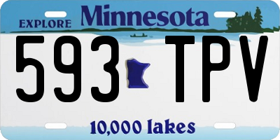 MN license plate 593TPV