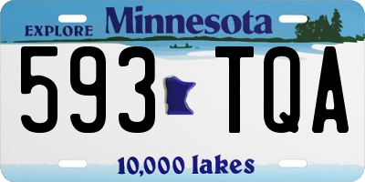 MN license plate 593TQA