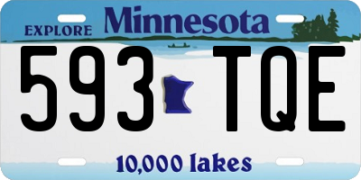 MN license plate 593TQE