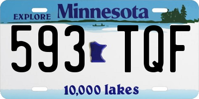 MN license plate 593TQF