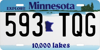 MN license plate 593TQG