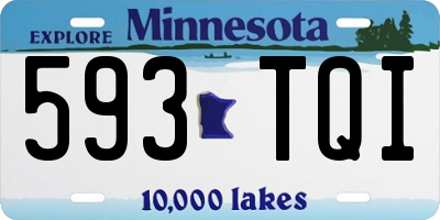 MN license plate 593TQI