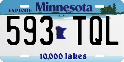 MN license plate 593TQL