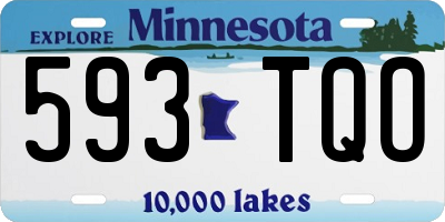 MN license plate 593TQO