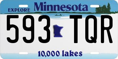 MN license plate 593TQR