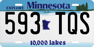 MN license plate 593TQS