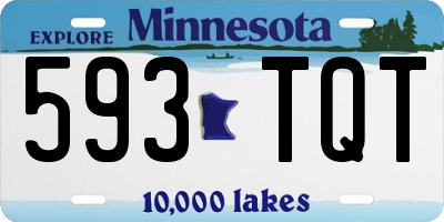 MN license plate 593TQT