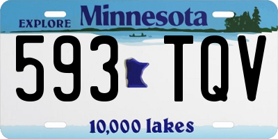 MN license plate 593TQV