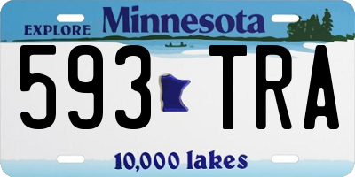 MN license plate 593TRA