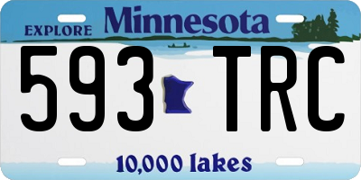 MN license plate 593TRC