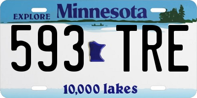 MN license plate 593TRE