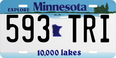 MN license plate 593TRI