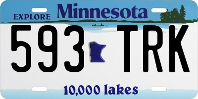 MN license plate 593TRK