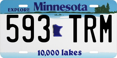 MN license plate 593TRM