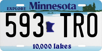 MN license plate 593TRO