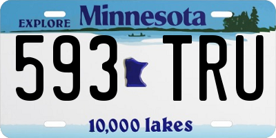 MN license plate 593TRU