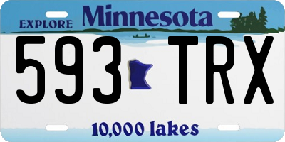MN license plate 593TRX