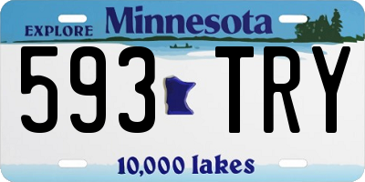 MN license plate 593TRY