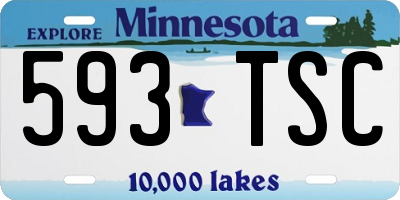 MN license plate 593TSC
