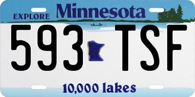 MN license plate 593TSF