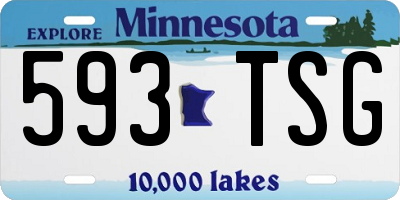MN license plate 593TSG