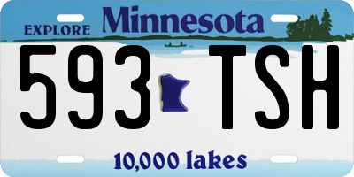 MN license plate 593TSH