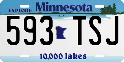 MN license plate 593TSJ