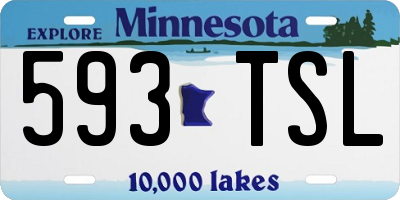 MN license plate 593TSL