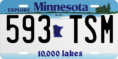 MN license plate 593TSM