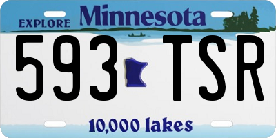 MN license plate 593TSR