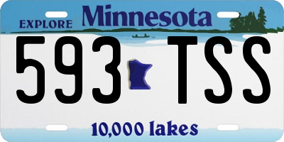 MN license plate 593TSS