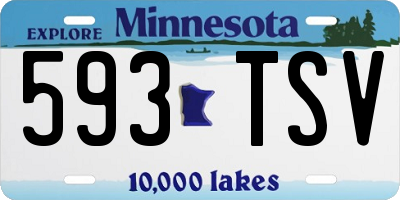 MN license plate 593TSV