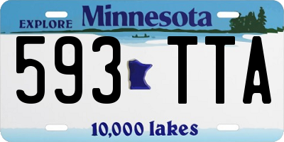MN license plate 593TTA