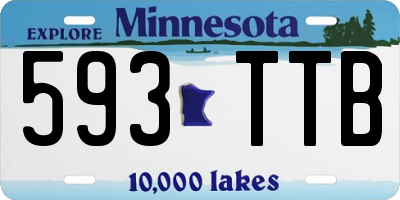 MN license plate 593TTB