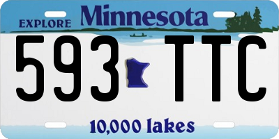MN license plate 593TTC