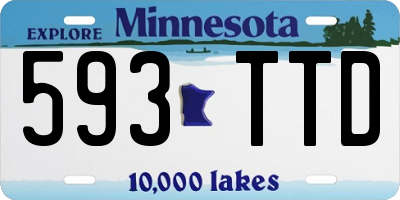 MN license plate 593TTD