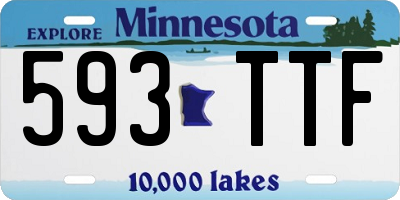 MN license plate 593TTF